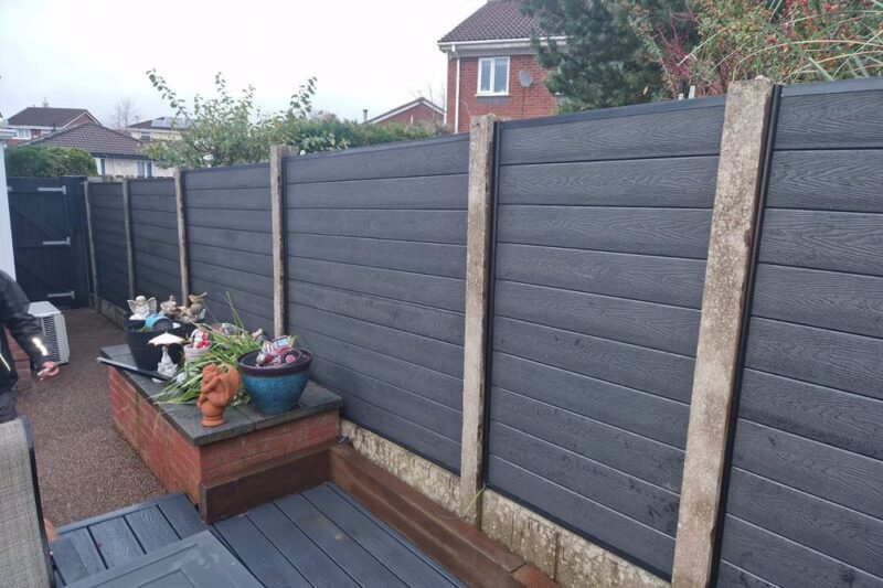 paneles de valla compuestos grises